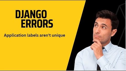 Django application labels aren