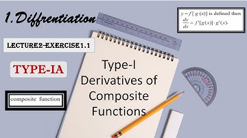 Class 12 Maths Chapter 1 Part 2: Derivatives of Composite Functions Exercise 1.1 Solutions