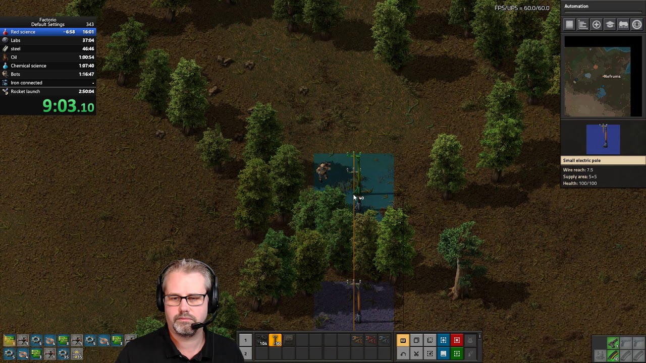 Factorio 0.17 Default Settings Speedrun WR 2:46:49 - YouTube