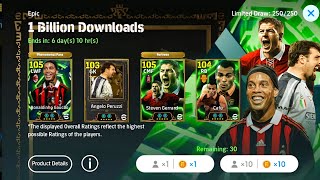 1 Billion Downloads Pack Opening🔥 30 Free Chance Deals=Epic? 😱Ronaldinho,Cafu,Gerrard efootball 2026