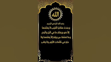 علم الله وسع كل شئ من سورة الأنعام (59) تلاوة خاشعة للشيخ ياسر سلامة