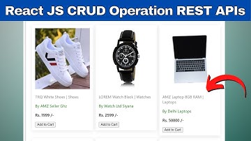 MERN Stack Ecommerce Website with React Redux ✅ [ PART 7 - React js CRUD Operation with Rest API ]
