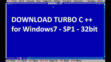DOWNLOAD TURBO C ++ for Windows7 - SP1 - 32bit