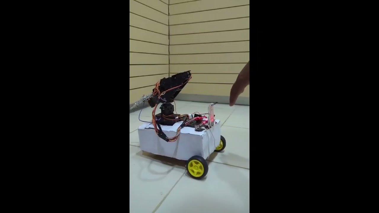 6 DOF Robotic Arm with Gesture Controlled Rover - YouTube