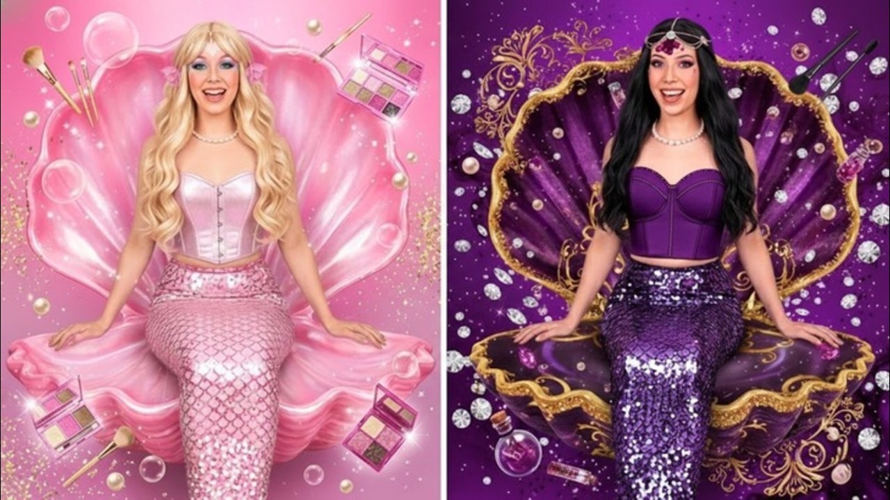 ХОРОШАЯ русалка против ПЛОХОЙ русалки ✨ Великолепное преображение в русалочку