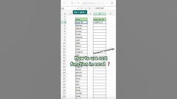 How to use sort function in ms excel #shorts #excel #exceltips #video #viral #algorithm #subscribe