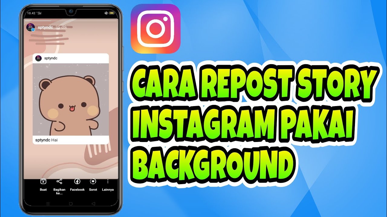 Cara Repost Story Instagram Menggunakan Background 