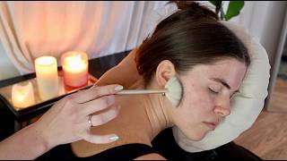 ASMR Ear & Face Tracing, Soft Nape Of Neck Attention, Hair Play & Brushing 🌙 (Whisper, Real Person) screenshot 5