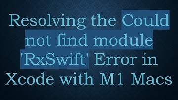 Resolving the Could not find module 
