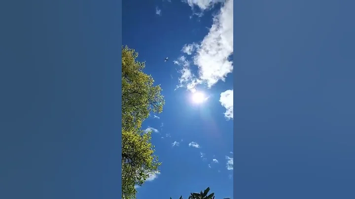Beautiful Sun Blue Sky Clouds | my original video #shorts #clouds #nature #relaxing #bluesky