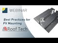 Frankensolar webinar  best practices for roof tech pv mounting  applications