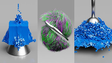 Insane Hair & Cube Chaos – Ultra Satisfying 3D Simulation in Blender!