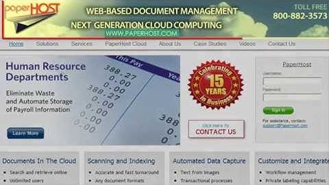 PaperHost is a web-based, online, full-service, document management software provider