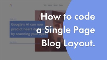Code A Single Page Blog Website Layout | Speed Code | Part 2/2
