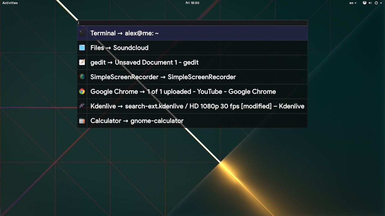 Gnome Shell Extensions - Search Windows by Name - YouTube