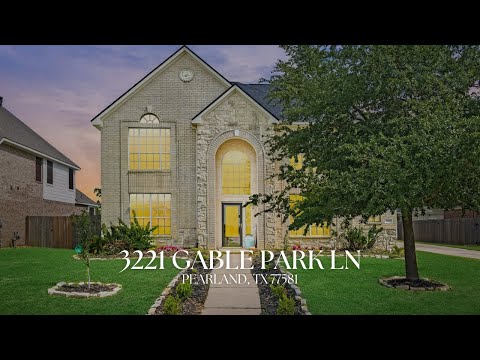 3221 Gable Park Ln, Pearland, TX home video tour
