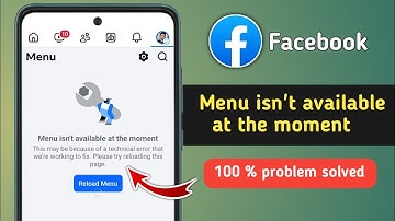 Facebook Menu isn