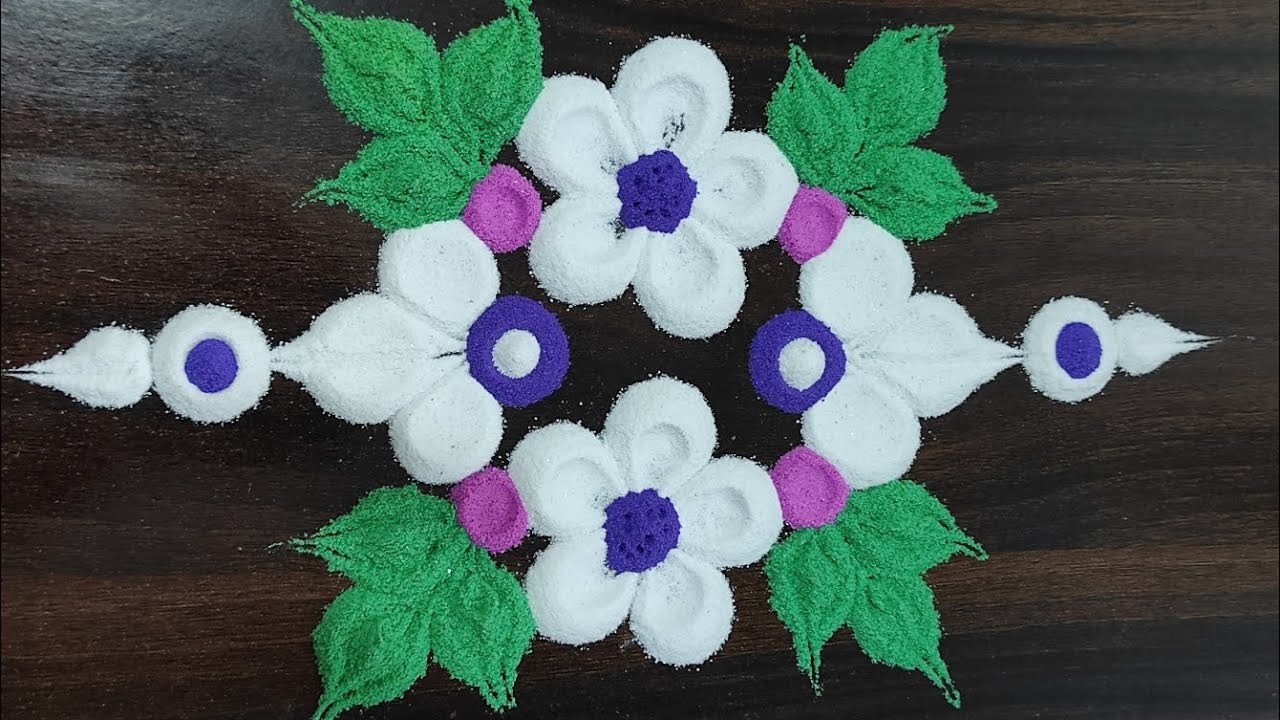 Small Daily Purpose Rangoli. Easy Daily Use Rangoli. Simple Rangoli ...