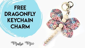 FREE Dragonfly Keychain Charm Cricut Pattern by Maisie Moo Design