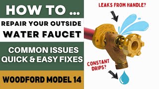 How To Repair Leaky Outside Water Faucet for $13 / Woodford 14 #maintenance #leaks #diy  #hydrant