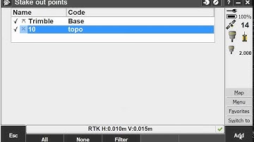 Trimble Access: Stakeout