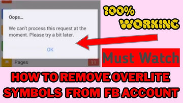 How To Remove |OverLite Symbols| From Fb Account
