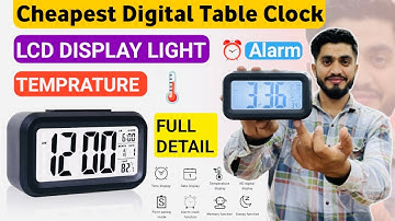 AERYS Digital Alarm Clock || Table Clock for Students || Digital Temperature Table Clock|| LCD Clock