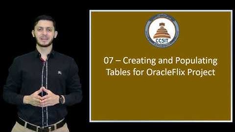 Oracle APEX Tutorial 07 - Creating and Populating Tables for OracleFlix Project