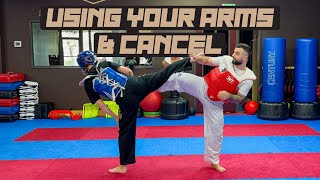 Using Your Arms & Cancel | Taekwondo Sparring Tips