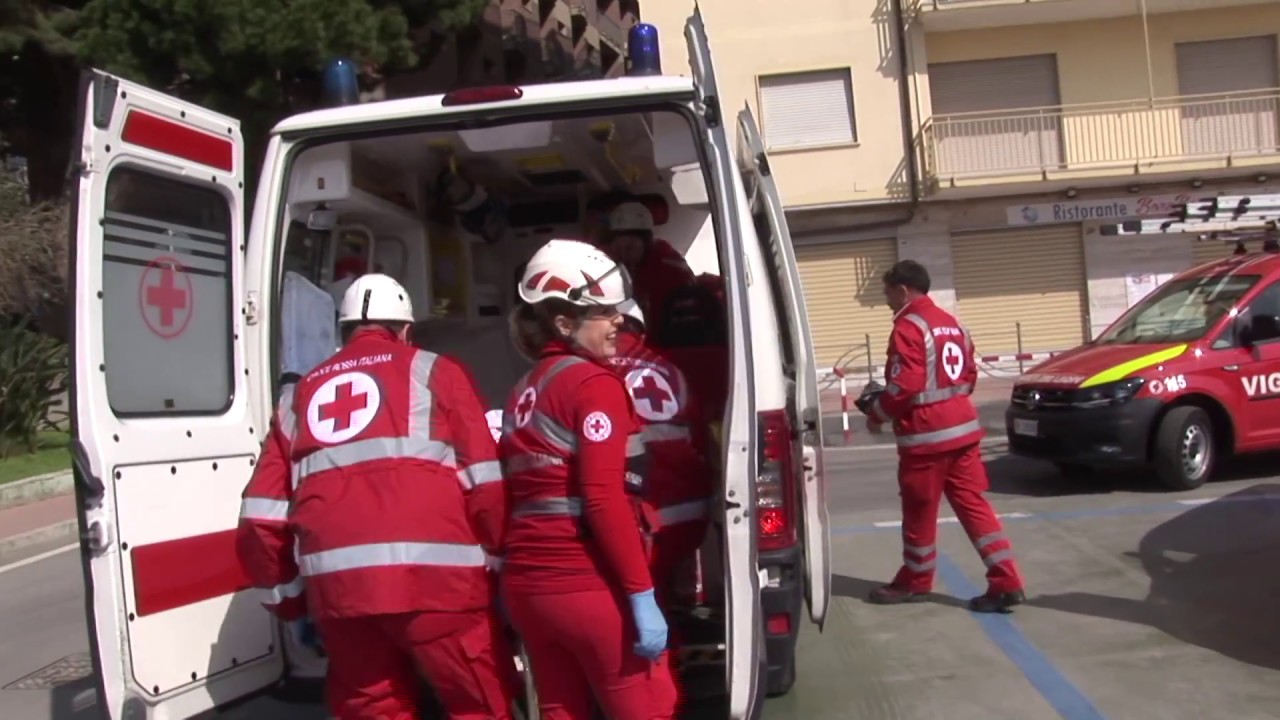 Simulazione incidente stradale-  Lions Day 7 aprile 2018 Arma di Taggia