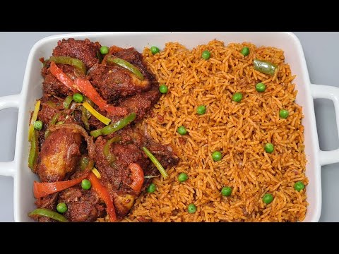 How To Make The Perfect Nigerian Smoky Party Jollof Rice Party Peppered ChickenFried Chicken
