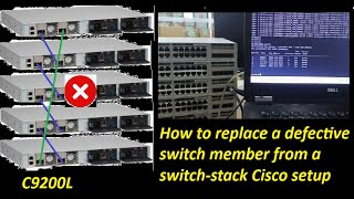 How to replace defective switch member from a Cisco switch stack setup for Cisco 9200L