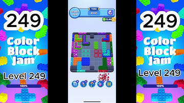 Color Block Jam Level 249 Solution  Complete Walkthrough#colorblockjam #factsnotfiction #newyork