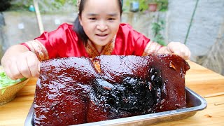 10 jin of braised pork in brown sauce, aunt Miao's meat is delicious, a mouthful of half a jin