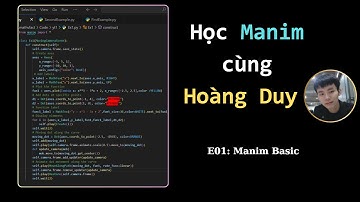 ManimTutorialSeries E01: Hướng dẫn sử dụng đơn giản và nhanh chống lập trình Manim. NGUYEN HOANG DUY