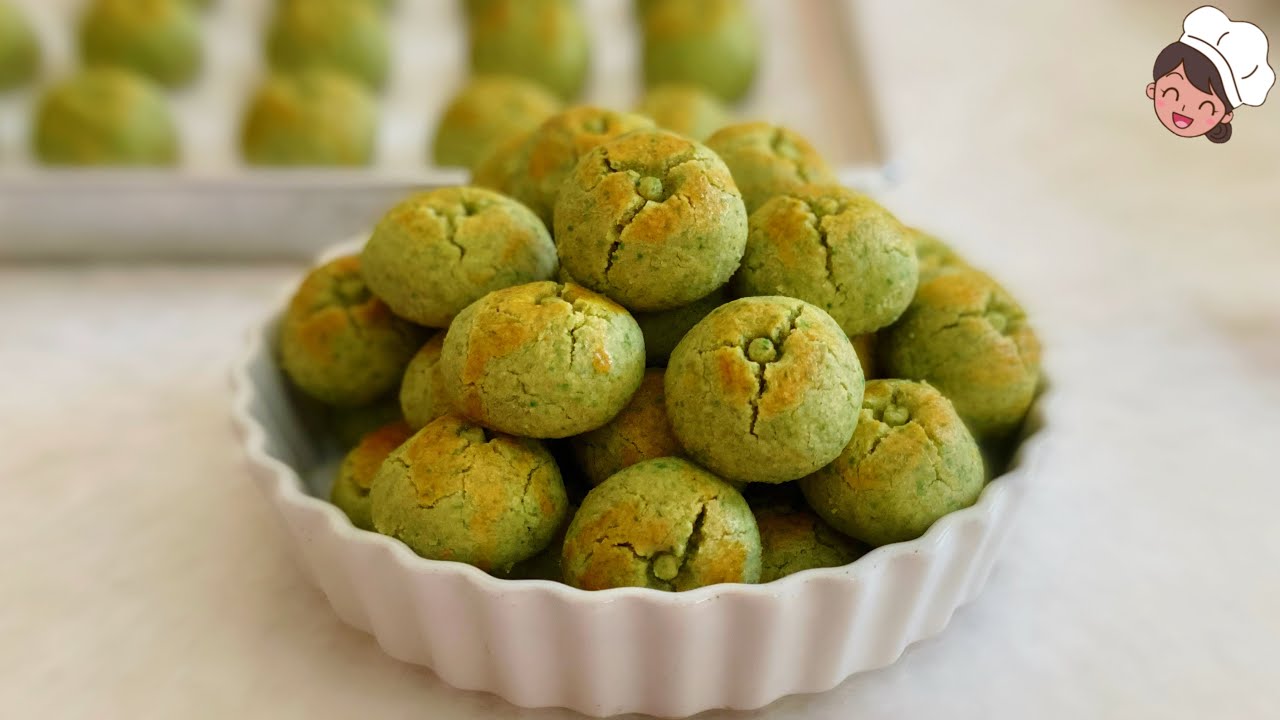 Melt-In-Mouth Green Pea Cookies | 青豆餅 | 入口即化 | 年餅食譜 #65