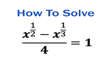 Solve the Radical Equation with Rational exponents | Math Olympiad