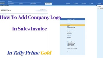 How To Add Company Logo In Sales Invoice In Tally Prime Gold//!!