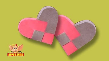 Easy to make Kirigami 2 x 2 Heart Pocket