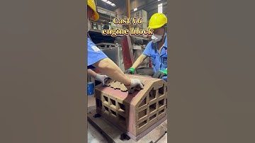 #engineblock Cast V6 engine block #fouyoupage #fyp #casting
