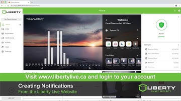 Creating notifications from the Liberty Live Alarm.com website