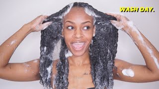 WASH DAY Using My Curly Temple! + Braid and Curl Style on Natural Hair