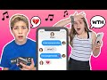 TIK TOK SONG LYRIC TEXT PRANK on my CRUSH! **funny REACTION** 💔🥺| Piper Rockelle