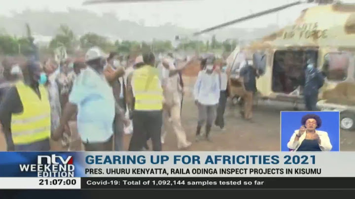 President Uhuru and Raila Odinga land in military choppers in Kisumu