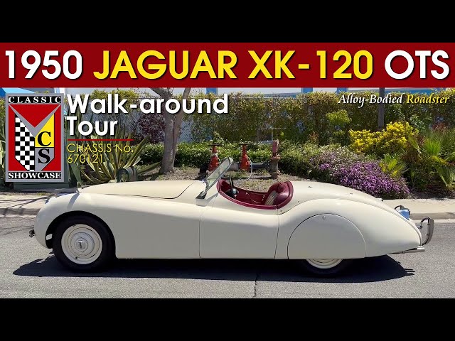 ハンドメイドモデル 1/43 JAGUAR XK120 1950 ホワイト 1950 Jaguar XK120 Roadster - Classic Throttle Shop