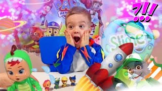 Щенячий патруль и РАКЕТА//Играем с игрушками и слаймом! Let’s play with toys!//PAW PATROL ROCKET