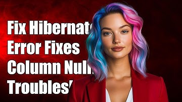 Fixing Hibernate Error: Column Cannot Be Null - Troubleshooting Guide