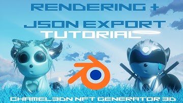 How to Render & Export JSON Metadata using Chameleon ( 3D NFT Generator addon for Blender )