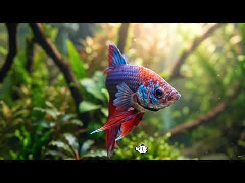 🐠 Betta Fish Paradise in a Natural Forest Aquarium 🌿