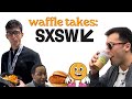 O edu se apaixonou e o melhor hambrguer do mundo  waffle takes sxsw